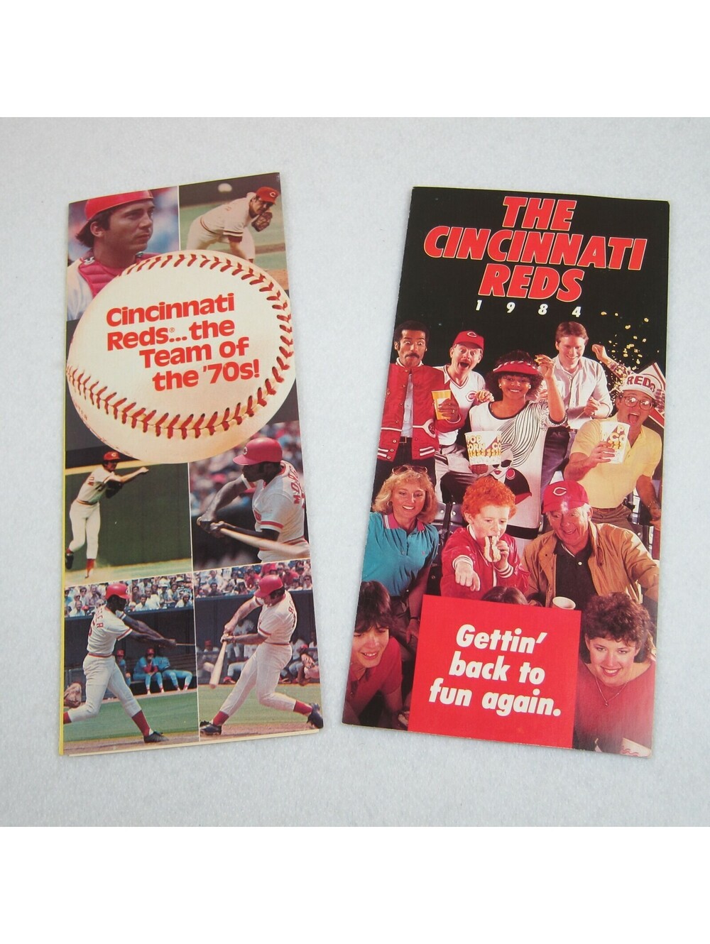 Vintage 1978 & 1984 Cincinnati Reds Schedule & Ticket Information Brochures